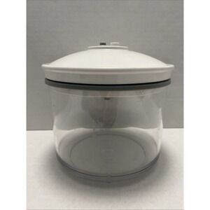 Food Saver Snail Vacuum Seal 50 oz Canisters & Lid KY-134 6" Diameter  5-5/8" H